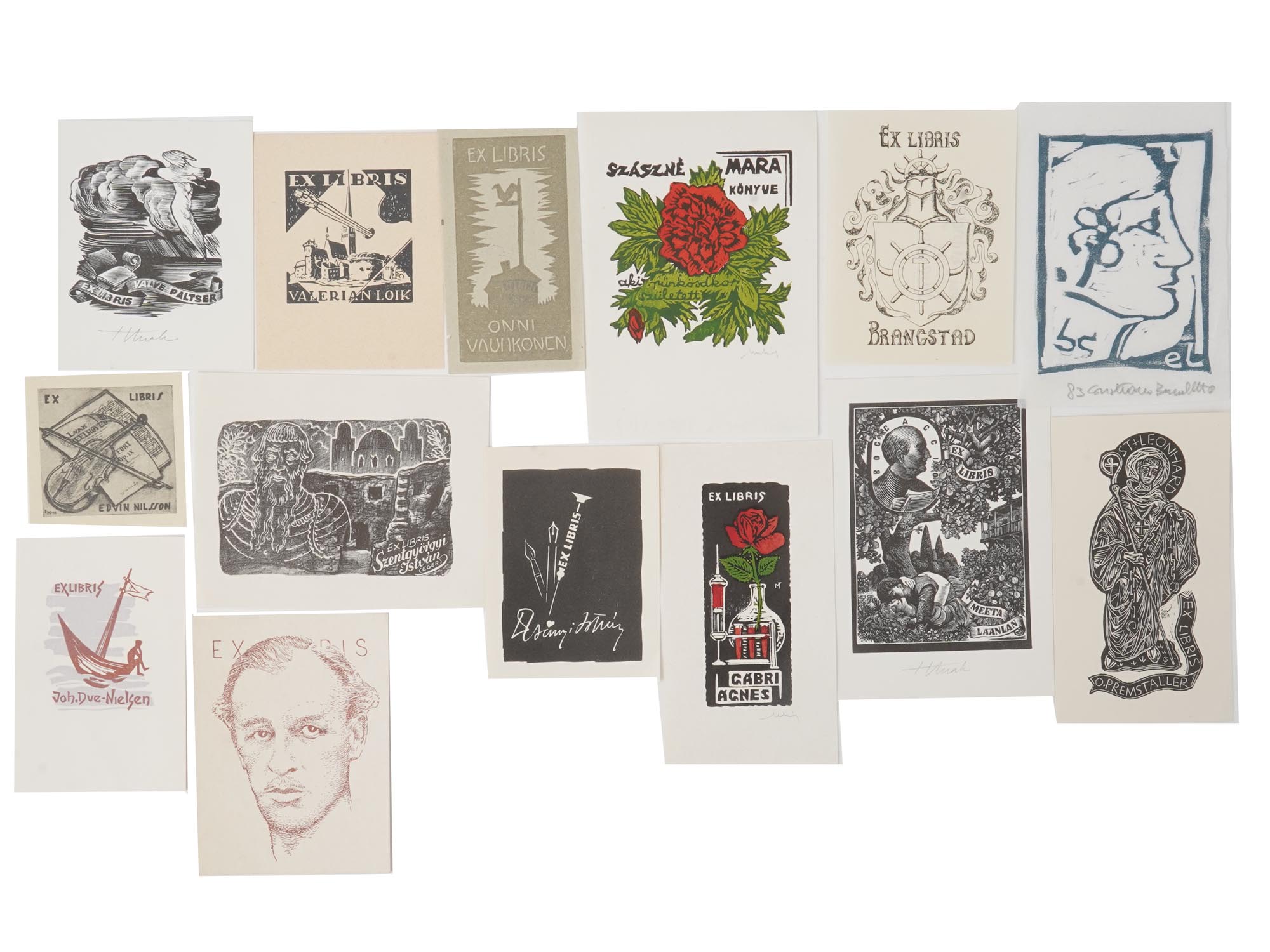 COLLECTION OF MID CENTURY RELIEF EX LIBRIS PRINTS PIC-3